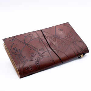 Handmade Leather Journal - My Bucket List Book - Brown - 80 Pages
