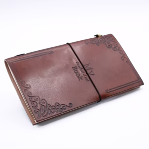 Handmade Leather Journal - My Bucket List Book - Brown - 80 Pages