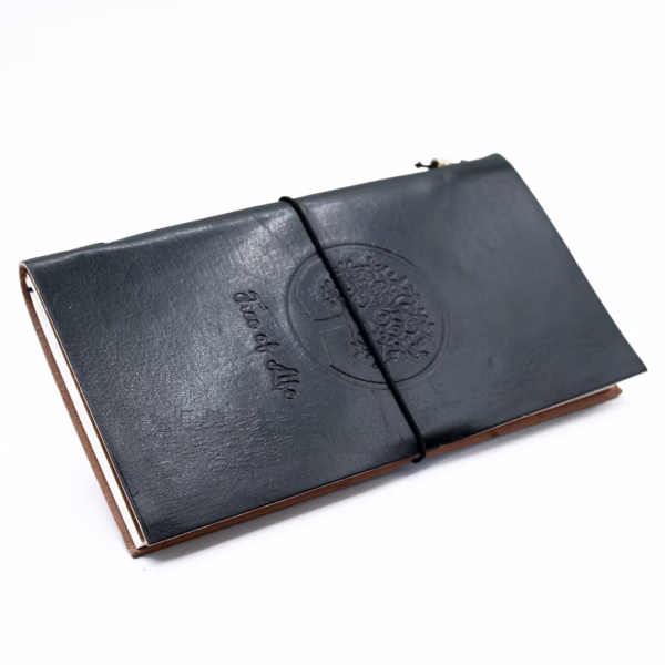 Handmade Leather Journal - Tree of Life - Green - 80 Pages