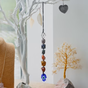 Hengende Chakra Stone Anheng - Hamsa