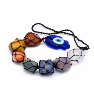 Hengende Chakra Stone Anheng - Hamsa