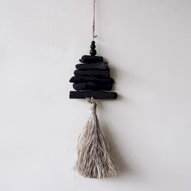 Pompon en Bois Flotté à Suspendre 42cm