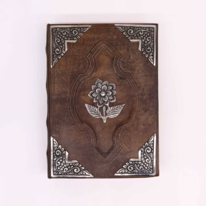 Libro Bronceado Rojo Fuerte - Rosa de Zinc con Bordes
