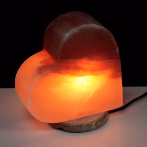 Hjerteformet Himalaya Saltlampe Saltkrystall Lampe