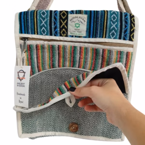 Hemp Laptop Messenger Taske - Curves