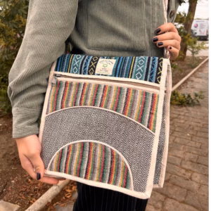 Hemp Laptop Messenger Taske - Curves