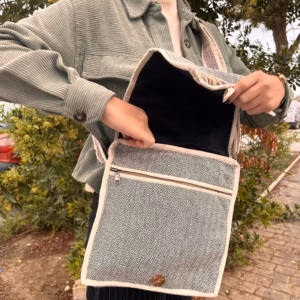 Hemp Laptop Messenger Taske - Curves
