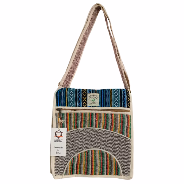 Hemp Laptop Messenger Taske - Curves