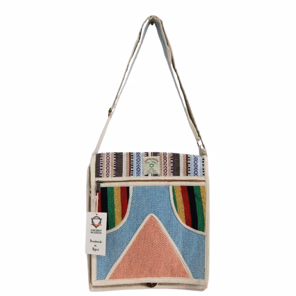Hemp Laptop Messenger Bag - Triangle