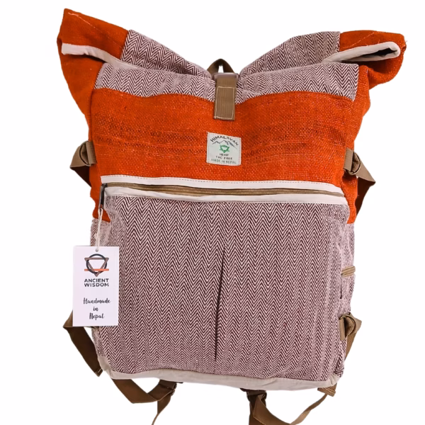 Hemp Trekking Rolling Backpack - Sunset Orange