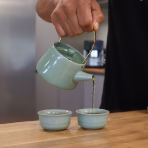Set de Théière Jade Herbal - Pot & Deux Tasses