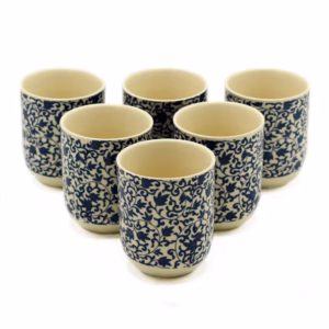 Kruiden Theekopjes - Blauw Patroon