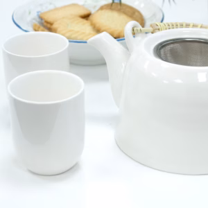 Kräuter Teekanne - Set - Klassisch Weiß