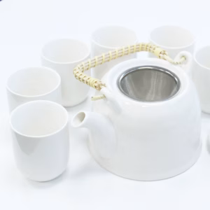 Kräuter Teekanne - Set - Klassisch Weiß