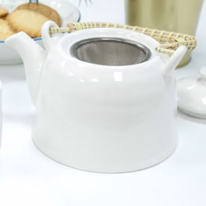Kräuter Teekanne - Set - Klassisch Weiß