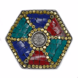 Porte - Encens & Cônes Tibétain Plaque Hexagonale