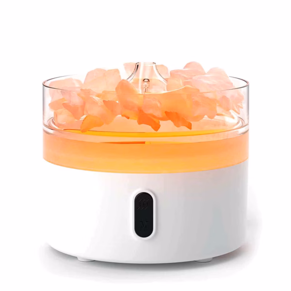 Himalayasalt-doftspridare - Nattlampa - Flameffekt - USB-C