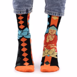 Hop Hare Bamboo Socks - 36-40 - Blue Buddha & Lotus