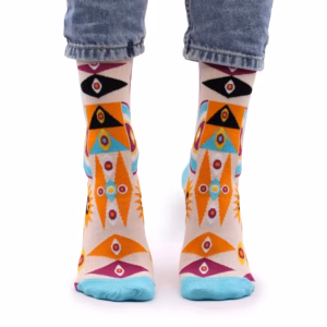 Hop Hare Bamboo Socks - 36-40 - Psychedelic Evil Eye