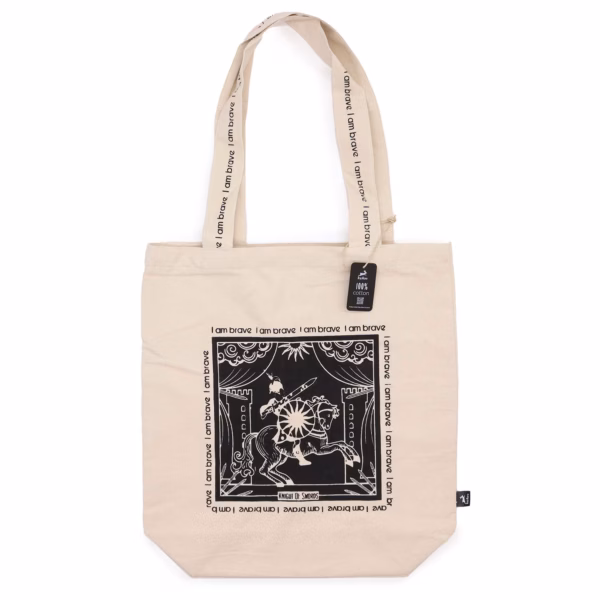 Hop Hare Tote Taske - i Am Brave - 10 Oz Bomuldslærred