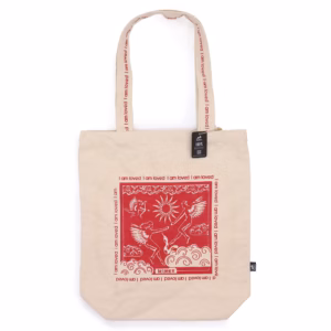 Hop Hare Totebag / Bæreveske - I Am Loved - 10 Oz Bomullslerret