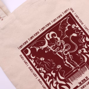 Hop Hare Totebag / Bæreveske - I Am Rare - 10 Oz Bomullslerret