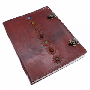 Libro Grande de Cuero de los 7 Chakras