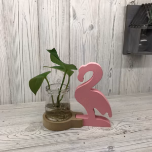 Hydroponisk Boligindretning - Lyserød Flamingo - Potte
