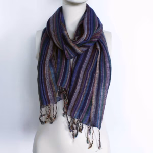 Bufandas Bohemias Indias - 22x72cm - Colores Aleatorios con Hilo Dorado