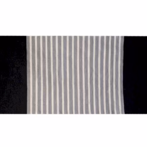 Indisk Bomullsmatta - Svart / Grå - 70x170cm