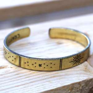 Inspirasjons Armbånd - Messing Snrise, Galaxy, Stars, Earth