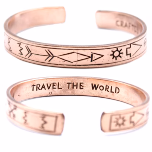 Inspirasjons Armbånd - Kobber Snrise, Galaxy, Stars, Earth