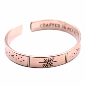 Inspirasjons Armbånd - Kobber Snrise, Galaxy, Stars, Earth