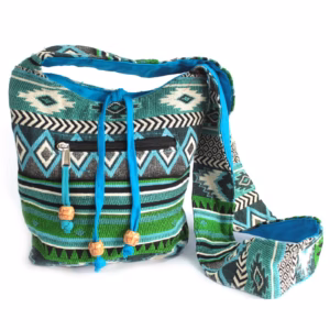 Sac Moyen Jacquard - Sarcelle