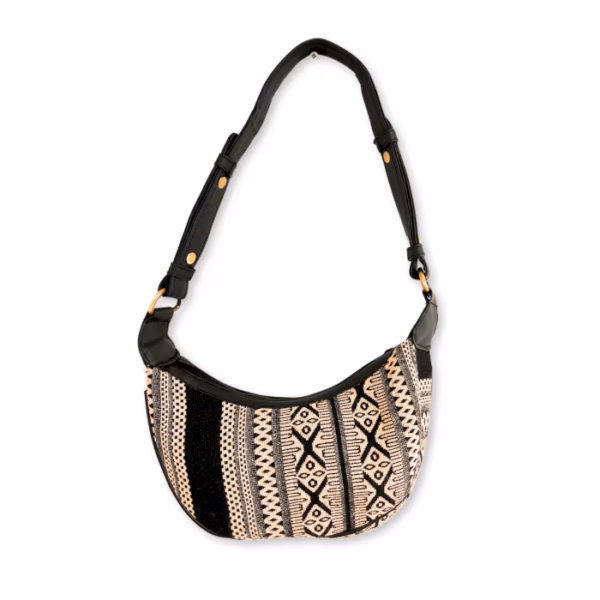 Jacquard - Hobo - Tasche - Grey Metro - Schwarzer Riemen
