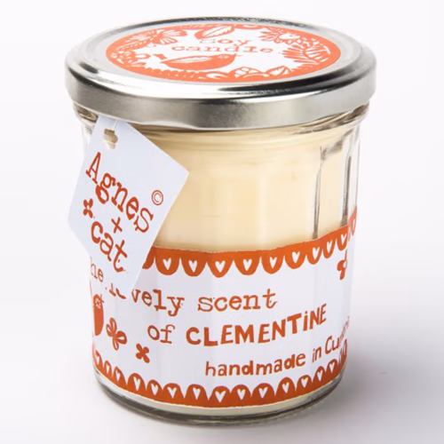 Bougie en Pot de Confiture à la Cire de Soja 220gr - Clémentine 1 Bougie En Pot De Confiture À La Cire De Soja 220Gr - Clémentine