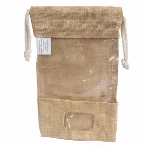 Jute Window Bag 25x16cm & Pocket
