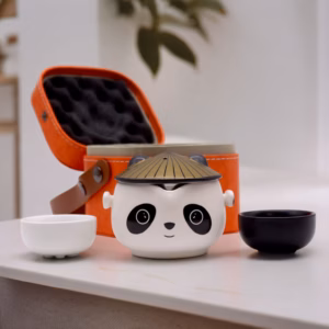 Panda Teekannen - Set - Zwei Tassen - Reisepaket