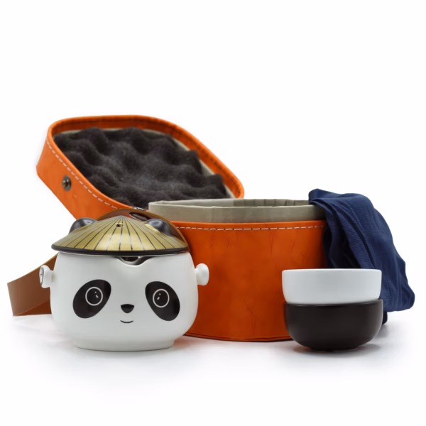 Panda Teekannen - Set - Zwei Tassen - Reisepaket