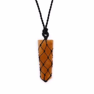 Pendentif en Pierre Fine Plate - Quartz Doré