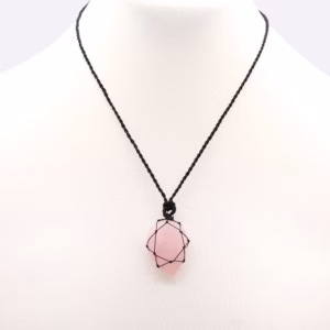Laced Edelsten Teardrop Anheng - Rosenkvarts