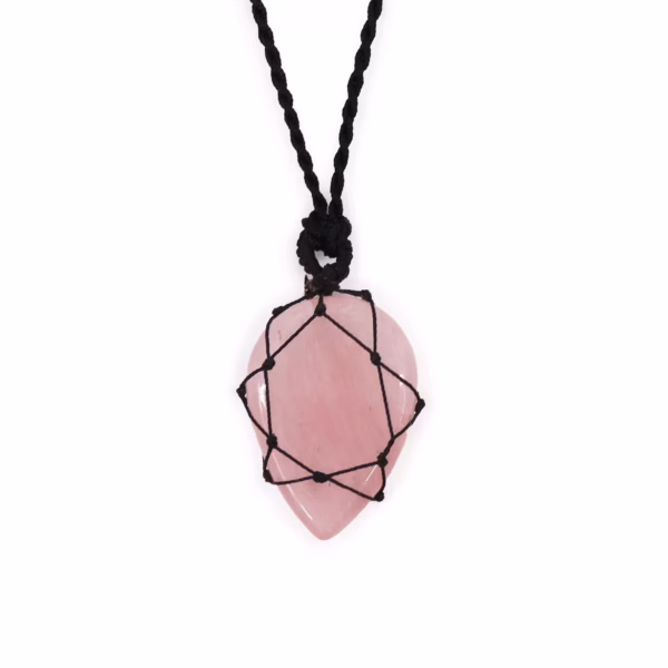 Laced Edelsten Teardrop Anheng - Rosenkvarts