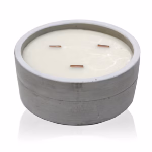 Sojavaxljus i Betonghållare - Patchouli & Mörk Bärnsten - Stor