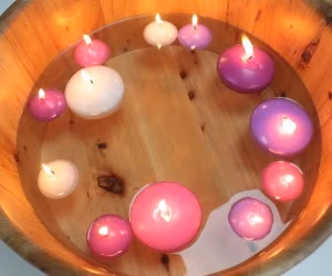 Drijf Kaarsen - Roze - Groot