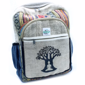 Hemp Backpack - Bohdi Tree Design - Large