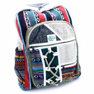 Hemp Backpack - Rope & Pockets Style - Large