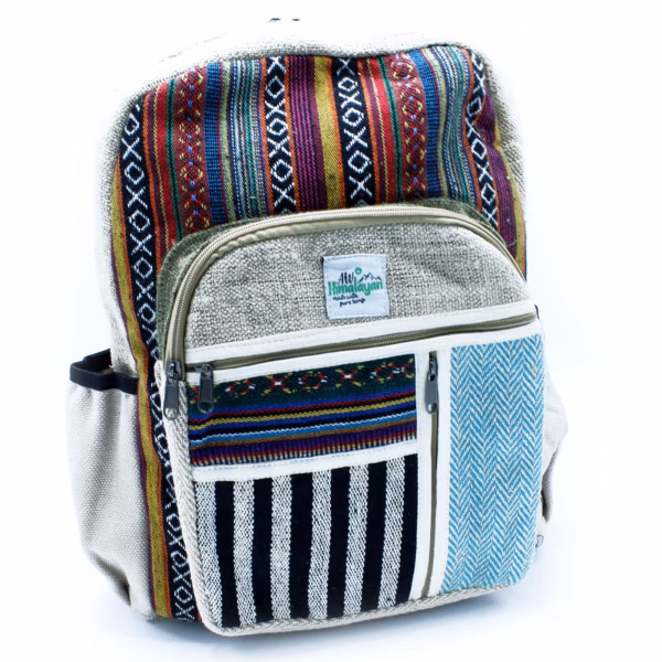 Hemp Backpack - Straight Zips Style - Large