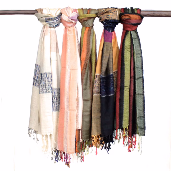 Indische Boho - Schals - Zufällige Grüntöne - Groß
