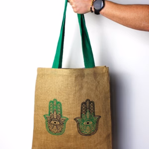 Jutekasse Mystic Designs - Hamsa - Stor