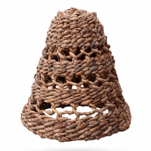 Lampenschirm aus Natürlichem Bananenblatt - H:36xT:34cm - Groß